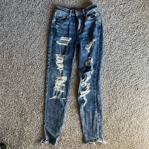 distressed mom jeans